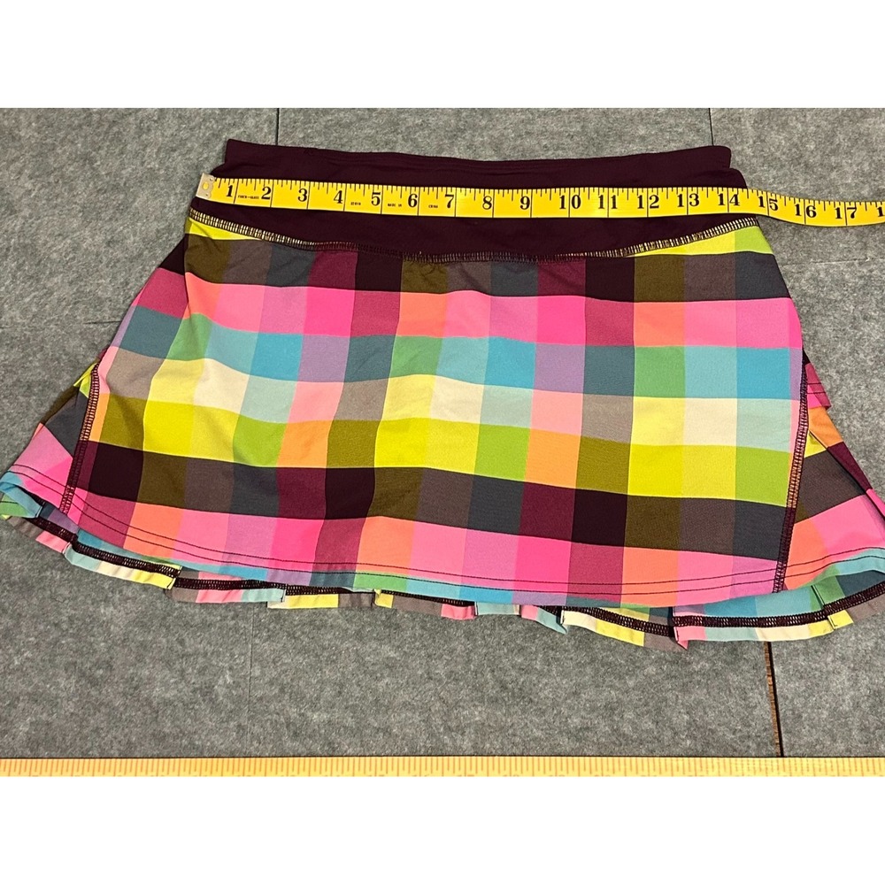 LULULEMON Pace Setter Skirt sea check plaid plum pink size 6 - Picture 8 of 12